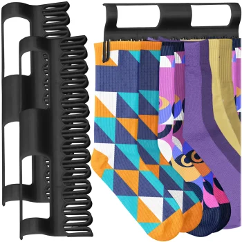 Massido Sock Holders for Clothes Airers, 2 Pcs, Black