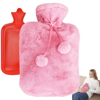 Rubber Hot Water Bottle with Soft Cover