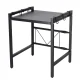 Adjustable Kitchen Shelf Over Microwave, Metal, Black