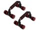 Push-up handles for exercise, ergonomic, non-slip, 2 pcs, red