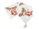 Christmas Table Runner with Stocking Motif, 205x35 cm, White