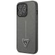 Guess Saffiano Triangle Logo Case for iPhone 13 Pro / 13, Silver