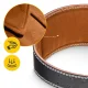 4FIZJO Leather Weightlifting Belt L, Black