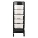 Gabbiano FT65 Hairdressing Trolley, Black/White