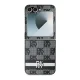 DKNY Checkered Pattern Printed Stripes Case for Samsung Galaxy Z Flip 6 Black