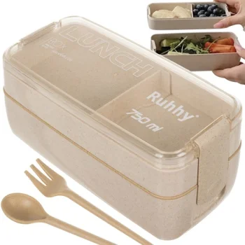 Ruhhy Lunch Box 750ml, Beige