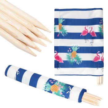 Paravan Beach Screen for Wind Protection, 6 m, blue-white