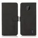 Nokia C10 / C20 KHAZNEH Lint Texture Leather Magnetic Flip Cover Shell Case, Black
