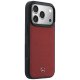 Mercedes Leather Mesh with Bow Line MagSafe Case for iPhone 17 Pro Max, Red