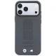 BMW M Blue Perfo Metal Logo MagSafe Case for iPhone 18 Pro Max / 17 Pro Max, Gray