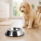 Stainless Steel Dog and Cat Bowl with Rubber Base 1.3L, Silver