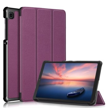 Samsung Galaxy Tab A7 Lite (SM-T220/T225) Tri-fold Stand PU Leather Case Cover, Purple