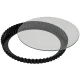 Kaiser Inspiration Quiche Pan with Glass Base 28cm Black