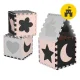 Educational Foam Puzzle Play Mat for Kids 150 x 150 cm, Pink