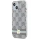 DKNY iPhone 15 Case IML Checkered Mono Pattern MagSafe, Beige
