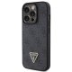 Guess Leather 4G Diamond Triangle case for iPhone 15 Pro Max - black