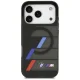 BMW M IML Metal Buttons Tricolor Lines MagSafe Case for iPhone 17 Pro, Black