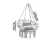 Hanging Boho Style Chair Hammock \"Stork nest\" Swing for Home and Garden, Grey