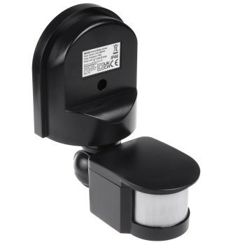 Maclean MCE25 B Wall Motion and Twilight Sensor, 180°, 1200W, Black
