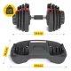 4FIZJO Adjustable Dumbbell 16 kg with Stand, Black