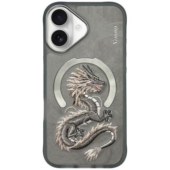 Nimmy Dragon MagSafe Case for Apple iPhone 16, Gray