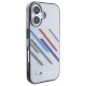 BMW Motosport IML Random Stripes Case for iPhone 16 Plus - Gray