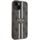 Guess iPhone 14 Case 4G Printed Stripes MagSafe, Brown