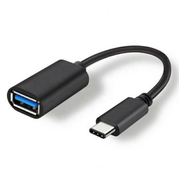 USB-A to USB-C Adapter Cable 19 cm, 60W Power Delivery, 10Gbps, black