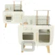 Lulilo Retro Wooden Play Kitchen for Kids with Accessories, 73 cm