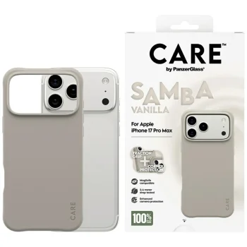 PanzerGlass iPhone 17 Pro Max Case CARE Fashionable Samba MagSafe, Gray