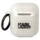 Karl Lagerfeld dėklas „AirPods 1 / 2“, KLA2HNKCTGT, skaidrus su blizgučiais