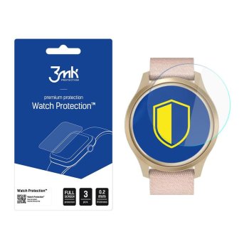 Garmin Vivomove Style 42 mm 3MK ARC+ Protective Film Rounded Fullscreen Watch Protector, 3 pcs.