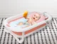 Nicekids Foldable Baby Bathtub with Cushion, Pink