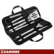 Stainless Steel BBQ Tool Set 6 Pieces Kaminer 27178, Black