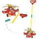 Push-along airplane-helicopter for babies with sound