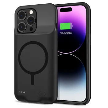 Apple iPhone 15 Pro 6.1'' Tech-Protect PowerCase MagSafe with 7000mAh Powerbank Case Cover, Black
