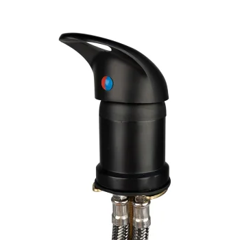 Gabbiano S04 Hair Salon Wash Unit Mixer Tap, Black