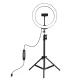 Puluz LED RGB Vlogging Ring Photo Video Light Lamp 30cm + Tripod Mount 1.1 m