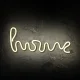 HOME LED Neon Sign for Wall Decor Battery + USB Powered FLNE21 Forever Light, Warm White