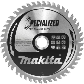 Makita Specialized B-56764 Circular Saw Blade for Wood, 165 x 20 mm, 48T