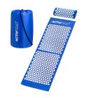 ACTIVE Akupresūras paklājs akupunktūras adatu masāžas kuznecova aplikators ar spilvenu komplekts, 124x42cm | Acupuncture massage Mat Pillow Blue