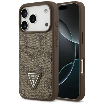 Guess 4G Nauble Card Triangle Phone Case Cover iPhone 17 Pro - Brown
