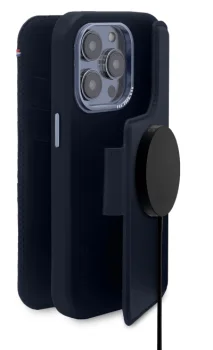 Decoded Detachable Wallet Case Leather with MagSafe with Flip  iPhone 14 Pro Max - Navy Blue