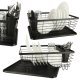 Dish Drying Rack with Utensil Holder and Drip Tray for Kitchen Counter, Black
