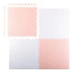 Ricokids large educational foam puzzle mat peach and white