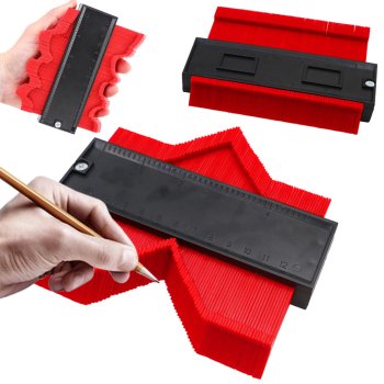 Contour Gauge Profile Tool for Shape Duplication 14.5 cm, Red