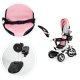 ECOTOYS 4-in-1 Toddler Tricycle with Parent Handle and Reversible Seat, Pink