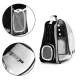 Pet carrier backpack with front window for cat or small dog, black