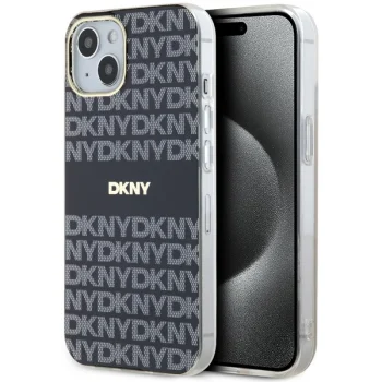 DKNY iPhone 15 Plus Case IML Mono & Stripe MagSafe, Black