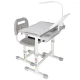 Adjustable Kids Desk with Chair and LED Lamp, Grey